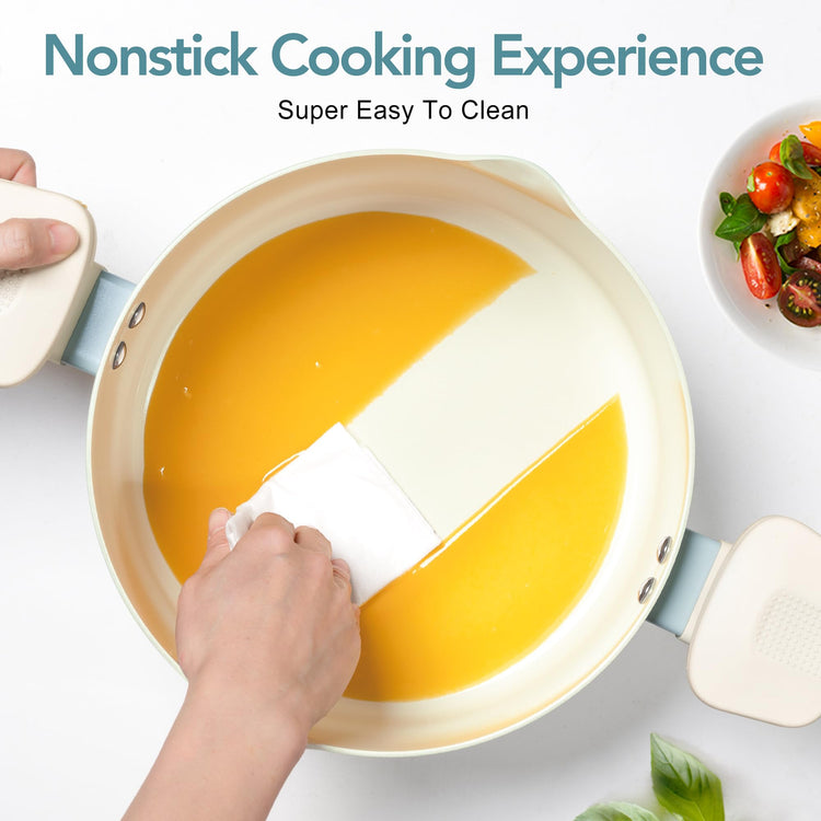 6 Qt Ceramic Nonstick Pasta Pot with Strainer Lid