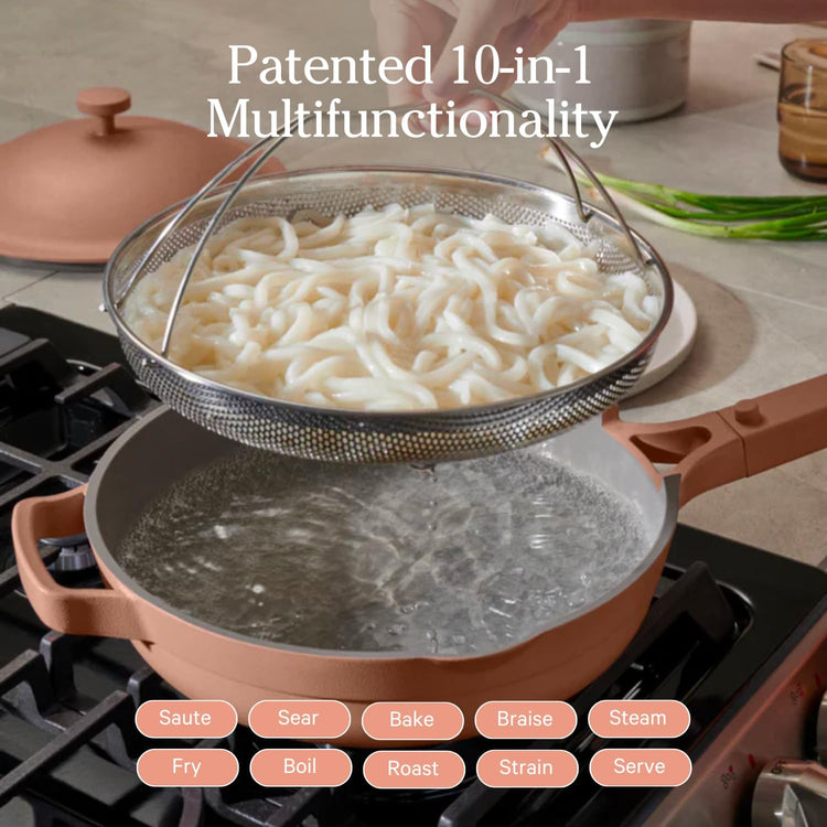 Our Place Always Pan 2.0-10.5” (2.6 Qt) Nonstick, Toxin-Free Ceramic Cookware | Patented 10-in-1 Aluminum Frying & Sauté Pan | Safe for Oven, Induction & All Cooktops up to 450°F | Spice - Nestoria