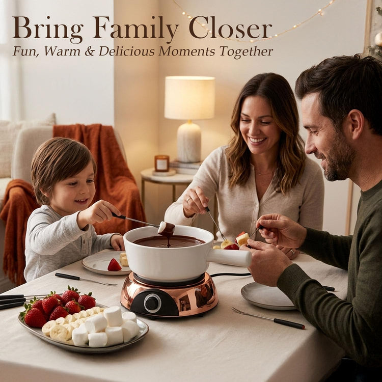 Electric Dip Warmer & Fondue Pot with Adjustable Temperature