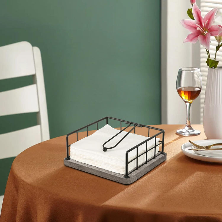 Flat Napkin Holder for Table Wood