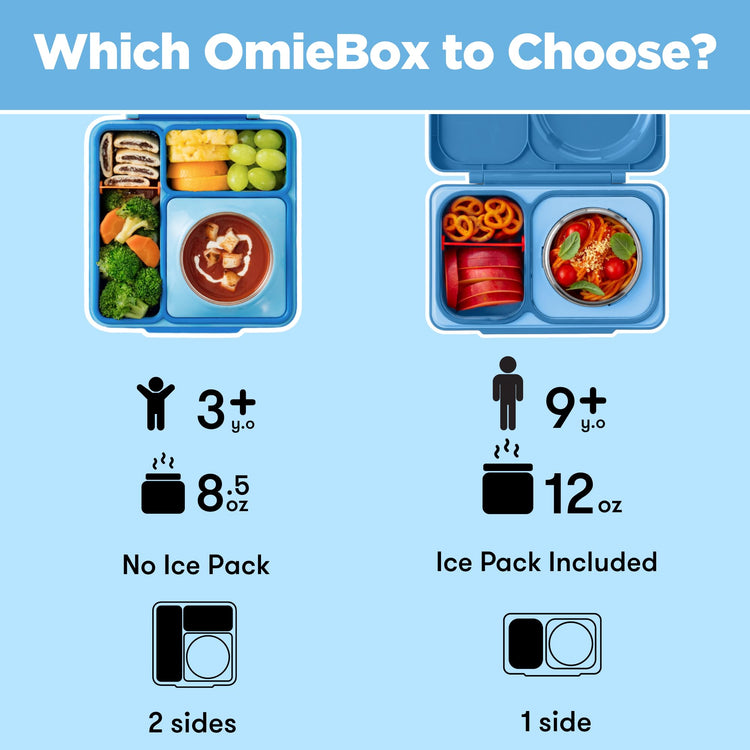 OmieBox Kids Insulated Leakproof Bento Lunch Box with Food Jar