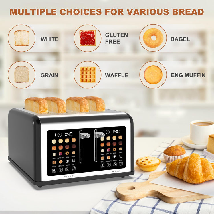 4 Slice Toaster Touch Screen (4 Count)