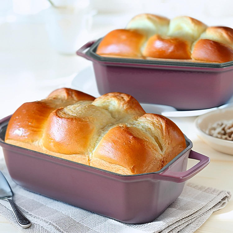 Bread Pan Cast Iron Loaf Pan with Lid Bread Loaf Pan 8.5x4.5 Inch Loaf Pan Enameled Cast Iron Sourdough Loaf Pan