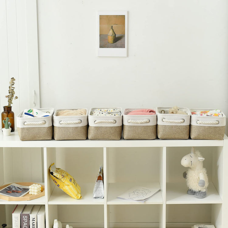 Small Storage Baskets for shelves (6 Count)
