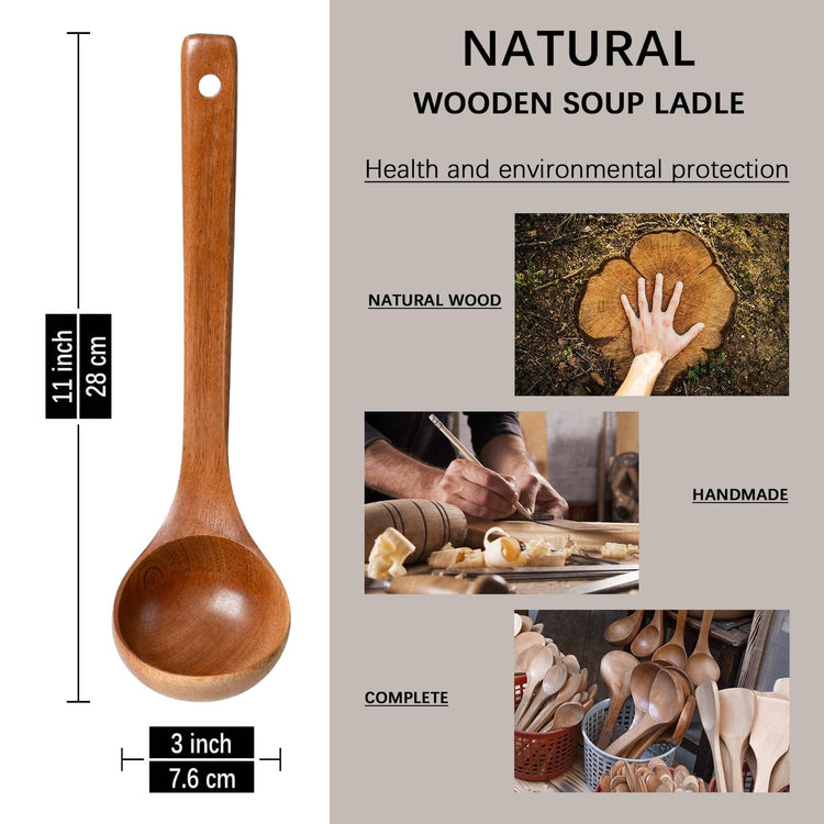 Wooden Soup Ladle for Cooking