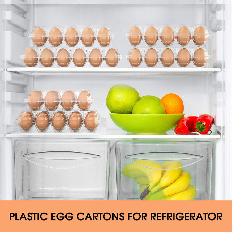 50 Pack Egg Cartons Cheap Bulk 12 Count Plastic Egg Containers 3x4 Grids (50 Count)