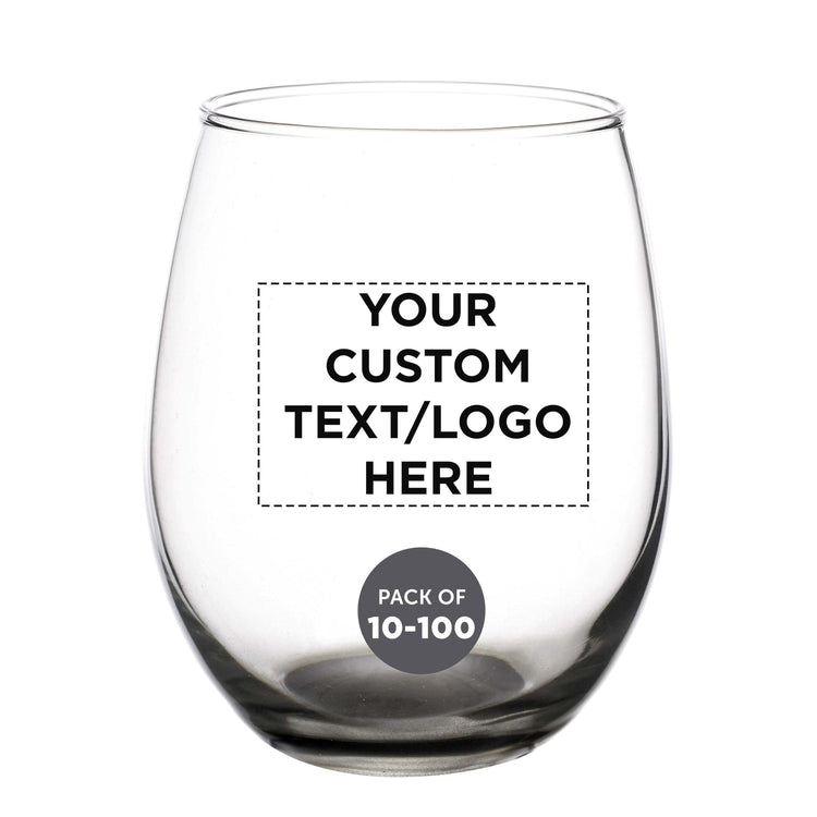 Custom Stemless Wine Glasses in Bulk by ARC Perfection (100 Count)