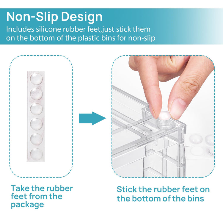 Clear Stackable Storage Drawers (4 Count)