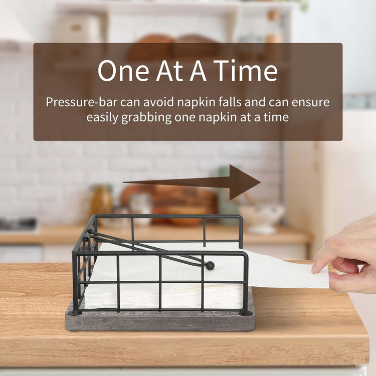 Flat Napkin Holder for Table Wood