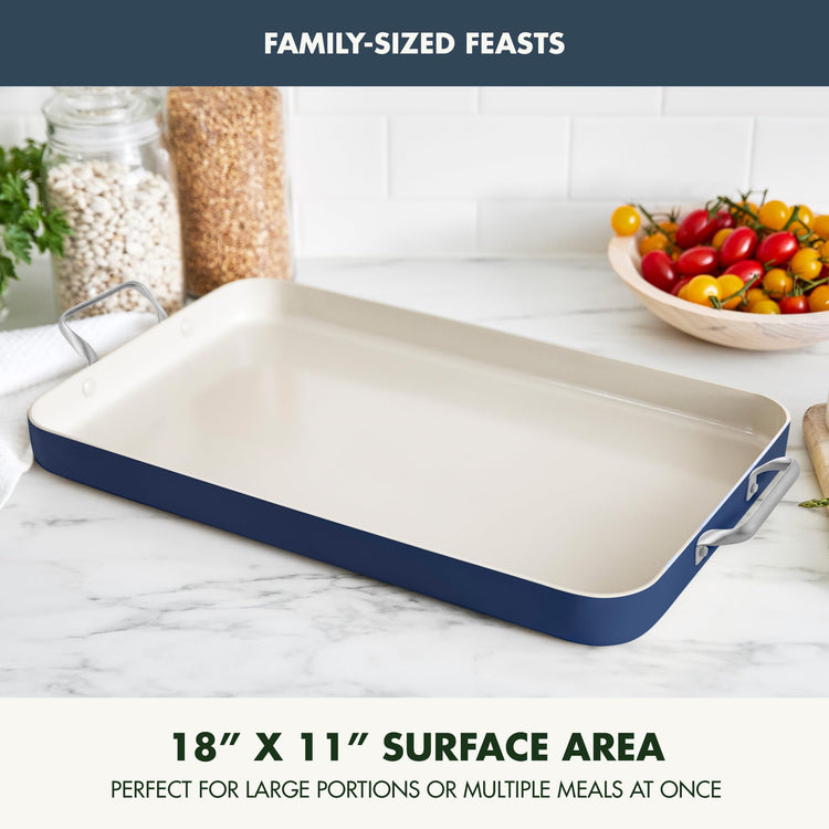 18" x 11" Double Burner Griddle Pan