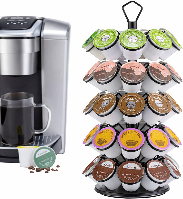 Rice rat K-Cup Storage Coffee Capsules Pod Holder Carousel Capsule Display Storage for k-cup(45 pods-5 tiers)