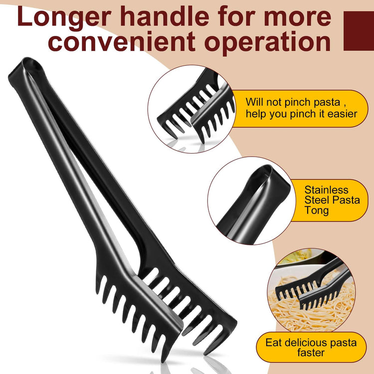 Stainless Steel Spaghetti Spoon and Pasta Tongs Set (2 Count)