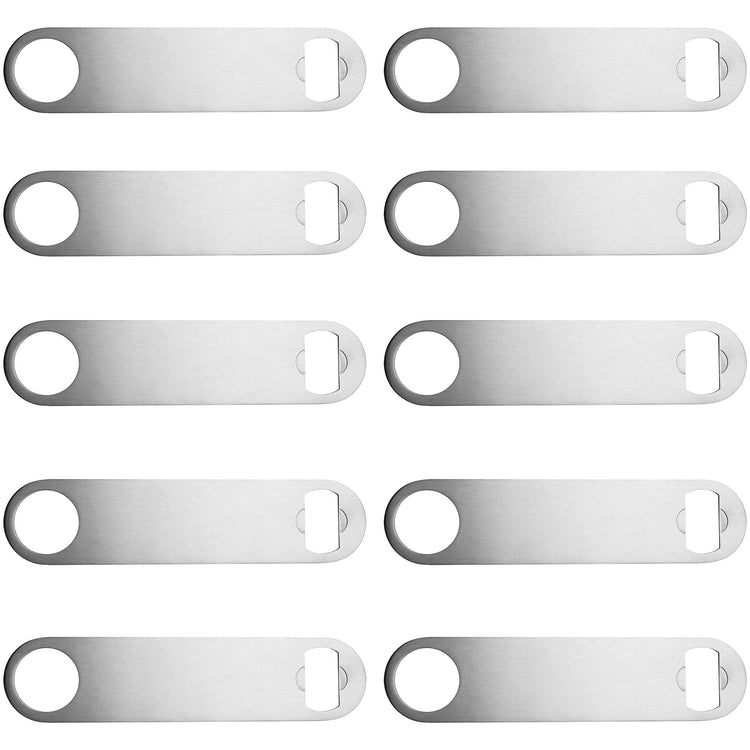 Stainless Steel Beer Bottle Openers Set of 10 (10 Count)