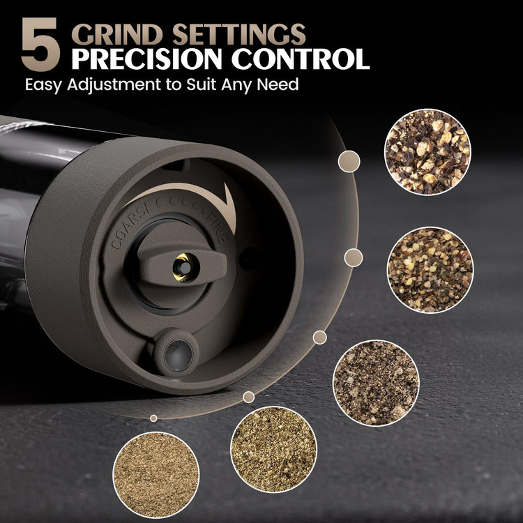 Electric Salt and Pepper Grinder Set Automatic Adjustable Coarseness Pepper Grinder Shakers Set Kitchen Products White Elephant Gift Anniversary Christmas Ideas Gifts for Men