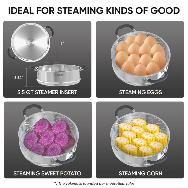2 Tier Stainless Steel Steamer Pots