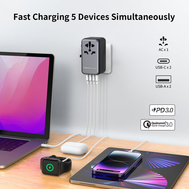 100W Universal Travel Adapter