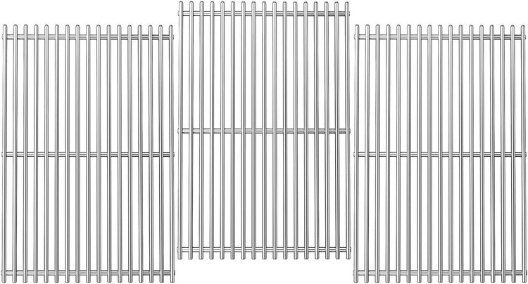 18.7" Cooking Grates for Weber Genesis GS4 Genesis II E-410, E-415, E-435, Genesis II LX E-440 Series Gas Grills, Heavy Duty Stainless Steel Grill Grates for Weber 66089 66097