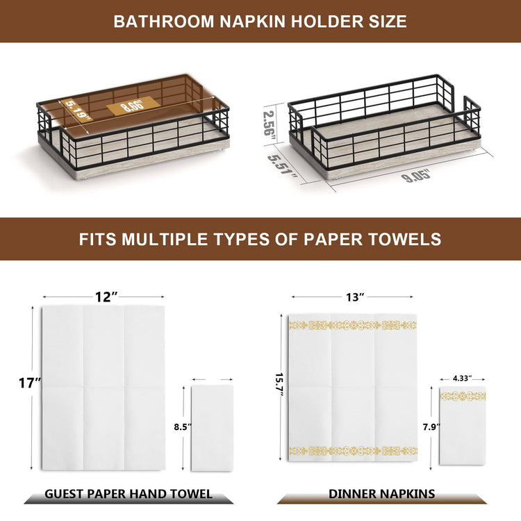 Guest Towel Holder Tray for Bathroom