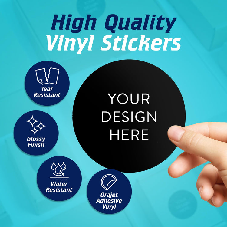Custom Vinyl Stickers Your Image (100 Count)
