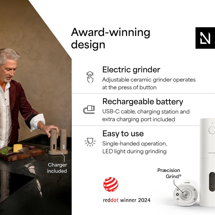Electric Salt and Pepper Grinder Set