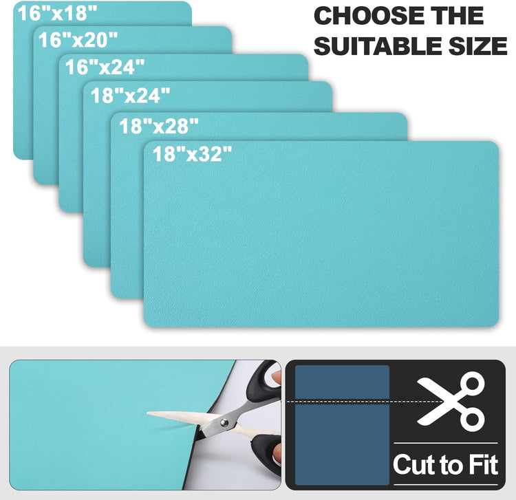 Dish Drying Mat for Kitchen Counter | Coffee Bar Mat for Countertops | Heat Resistant Drainer Mat with Non-slip Rubber Backed | Hide Stain Kitchen Absorbent Draining Mat | Turquoise 16"x24"