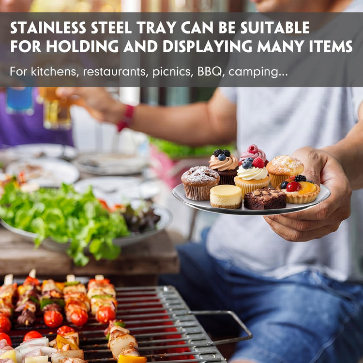 8 Pieces Matte Silver Pizza Pans 6 Inch Bakeware (8 Count)