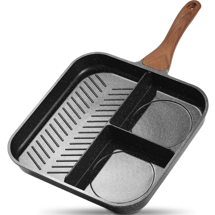 Nonstick Divided Grill Pan for Stove Tops