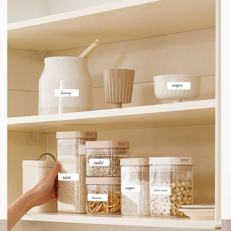 Blank Removable Labels, 1x3 Inch White Freezer Labels for Food Containers, Freezer Label to Write on/Waterproof/Easy Peel Off (240Pcs)
