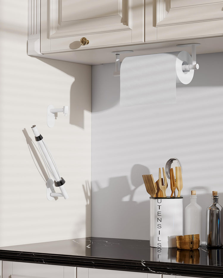 Paper Towel Holder Under Cabinet One Hand Operable