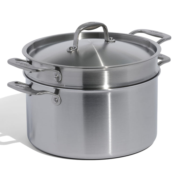 Cookware 8 Quart Stainless Steel Stock Pot With Lid and Pasta Insert