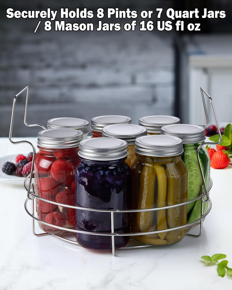 Stainless Steel Water Bath Canning Pot with rack and Lid
