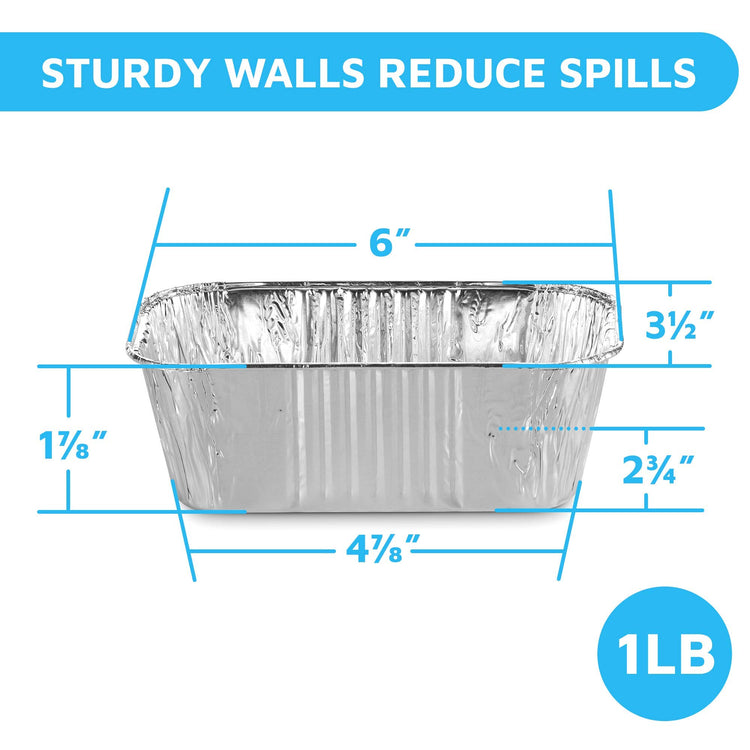 Aluminum Mini Disposable Loaf Pans (100 Count)