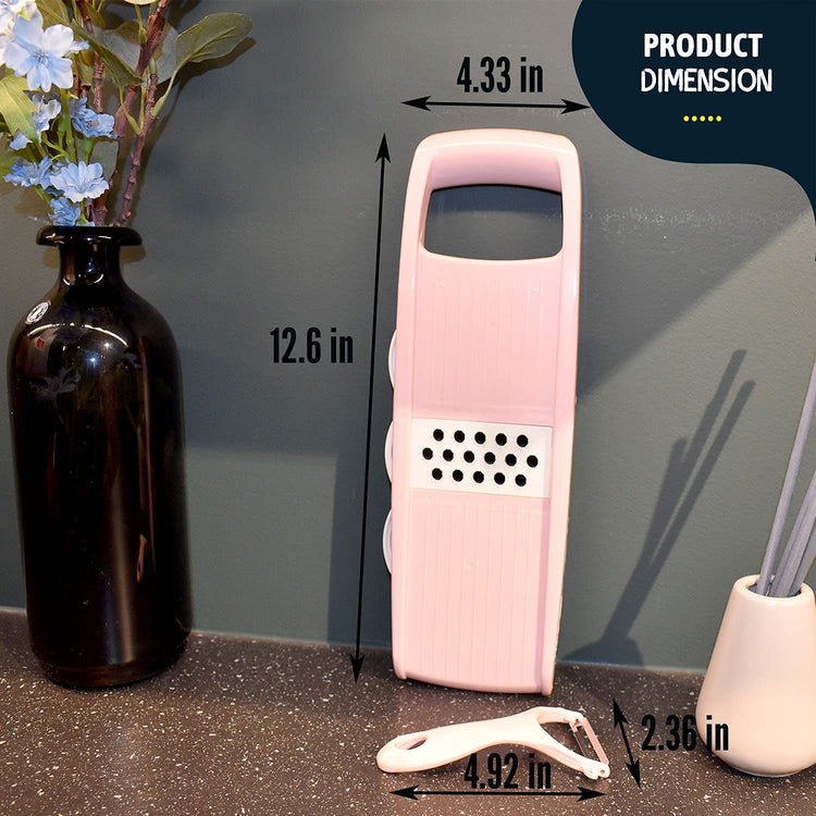 Mandoline Slicer for Kitchen Slicer Vegetable Cutter 5 In 1 Veggie Slicer Potato Slicer waffle fry cutter Hot Swap Mandolin with Peeler for Vegetables Carrot Shredder Cucumber Slicer