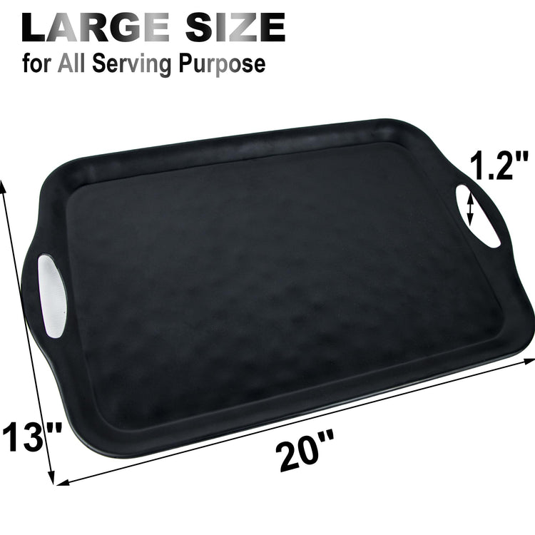 20x13 inch Extra Large Serving Tray with Handles (2 Count)