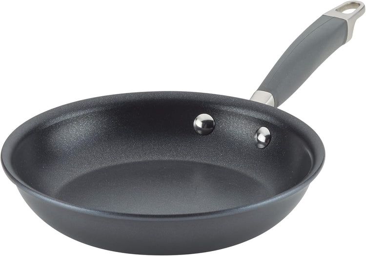 Anolon Advanced Home Hard Anodized Nonstick Frying Pan, 8.5 Inch – Small Non Stick Egg Pan, Durable Nonstick Skillet - Moonstone