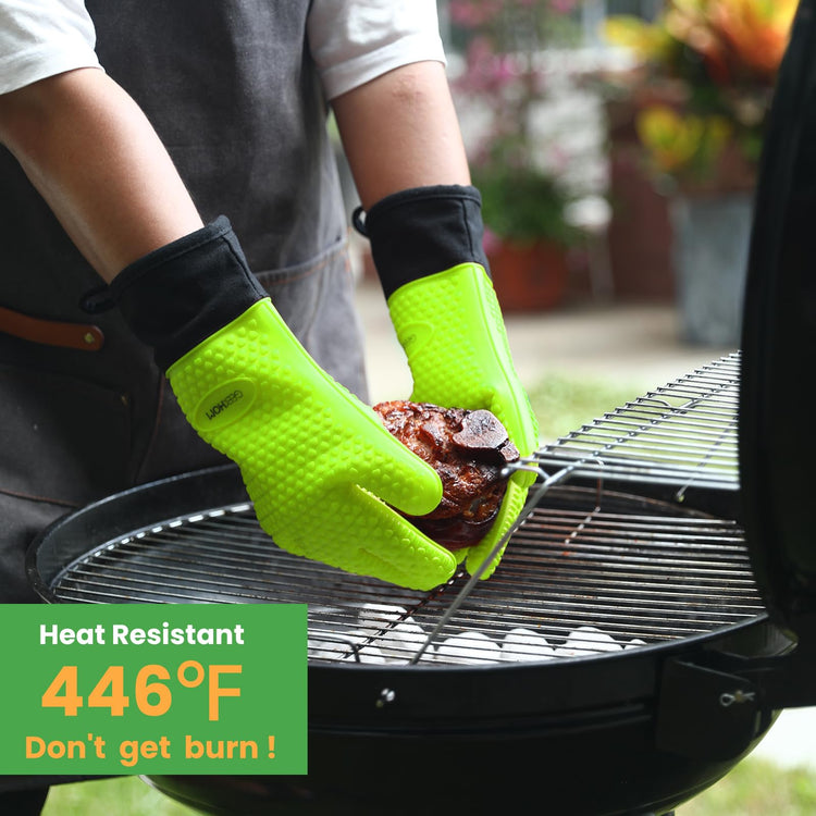 BBQ Gloves Heat Resistant Oven Mitts (2 Count)