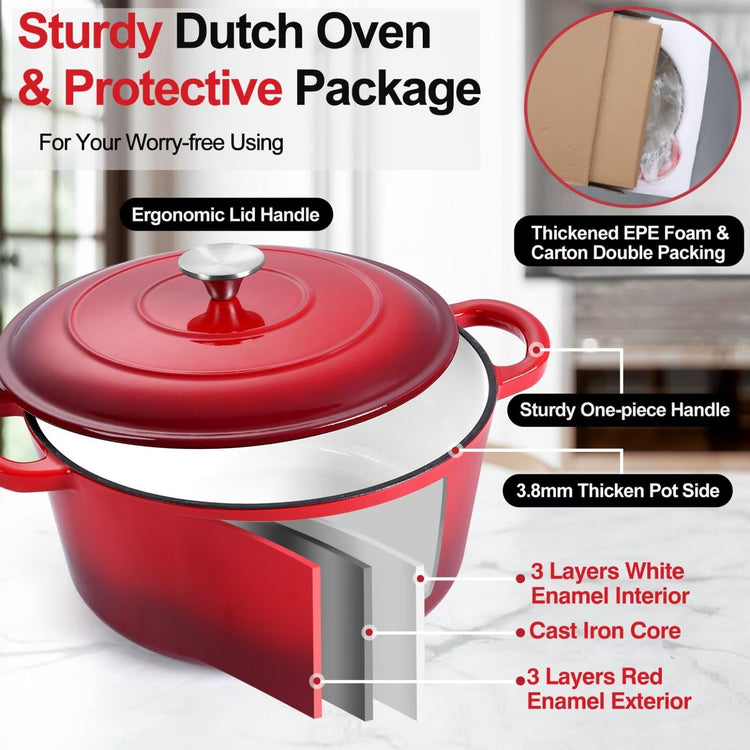 6QT Enameled Dutch Oven