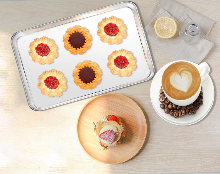 Baking Sheet Yododo Stainless Steel Baking Pans Tray Cookie Sheet Toaster Oven Tray Pan Cookie Pan