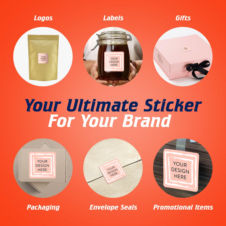 Custom Vinyl Stickers Your Image (100 Count)