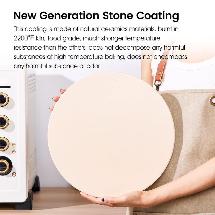 12.6" x 0.4" Coating Pizza Stone