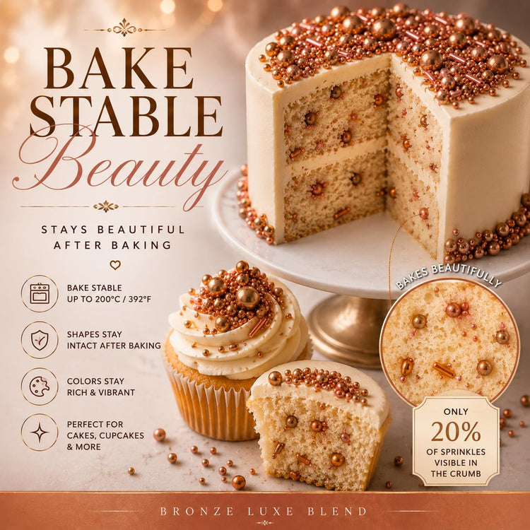Fusion Rose Gold Metallic Sprinkles Mix (4.2 Ounce)