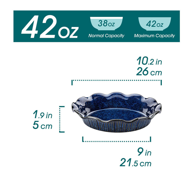 Ceramic Pie Pan for Baking (42 Ounce)