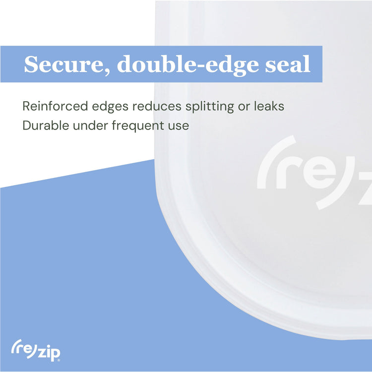 re) zip 5-Piece Flat Lunch Reusable Food Storage Bags, BPA-Free, Leakproof, Freezer Safe, Dishwasher Safe, Travel Friendly, (3) Sandwich (3.5-Cup/28-Ounce), (2) Snack 1-Cup/8-Ounce Bags, (Clear)