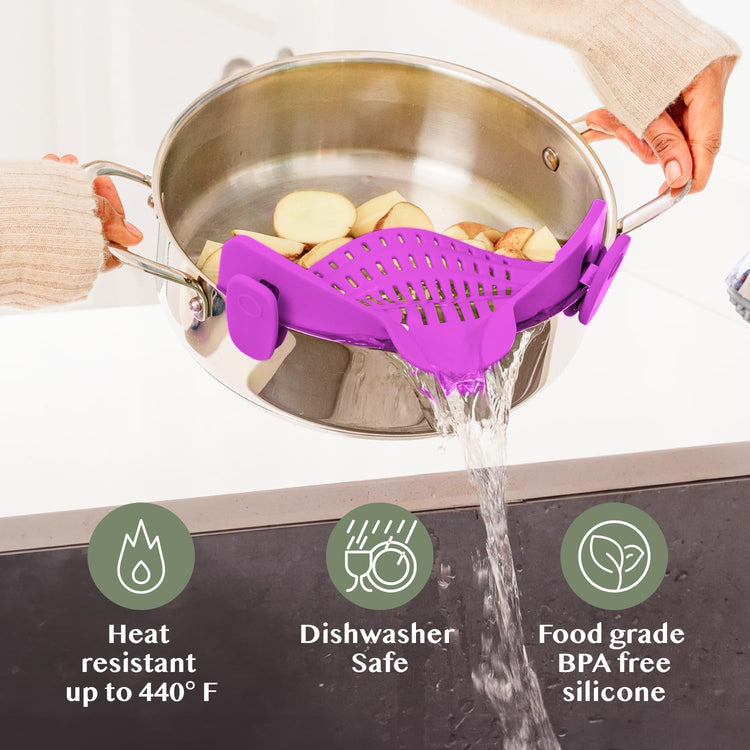 Snap N Strain Pot and Pasta Strainer