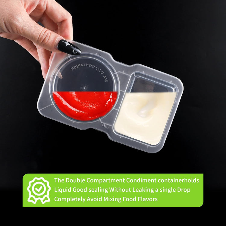 30 Sets 4.5 Oz Reusable Snack Containers Double Compartment Snackle Box Container with Lids - Leak-Proof BPA-Free kids adults Food Storage, Ideal for Kids School Lunches, Meal Prep, Takeout