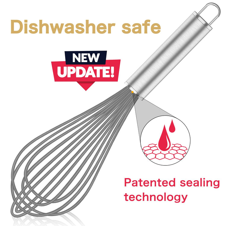 Grey Silicone Whisk Set of 3 (3 Count)