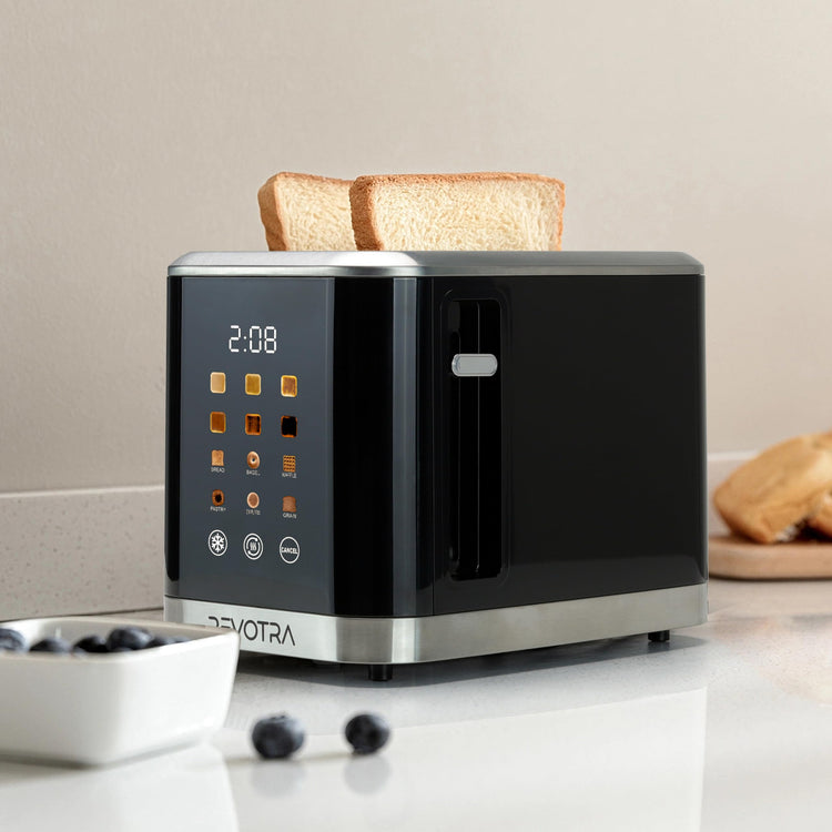 2 Slice Toaster Stainless Steel with LED Display