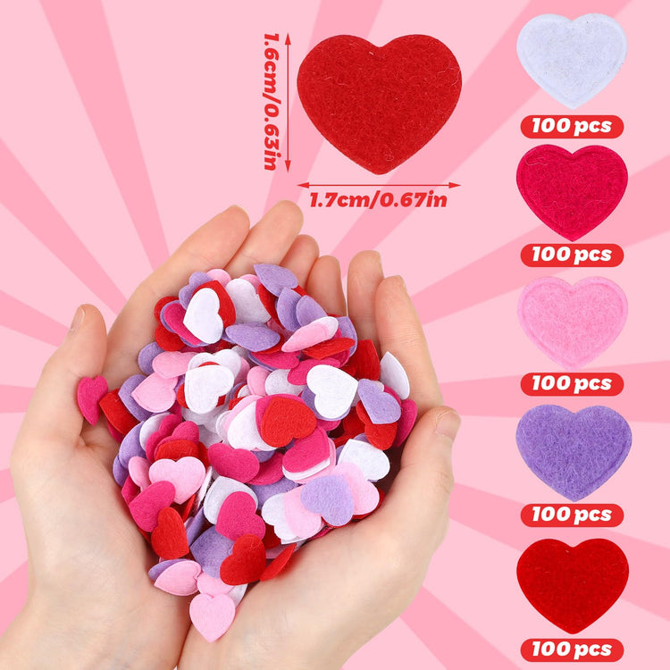 Valentine's Day Felt Hearts Confetti Heart Decorations Confetti