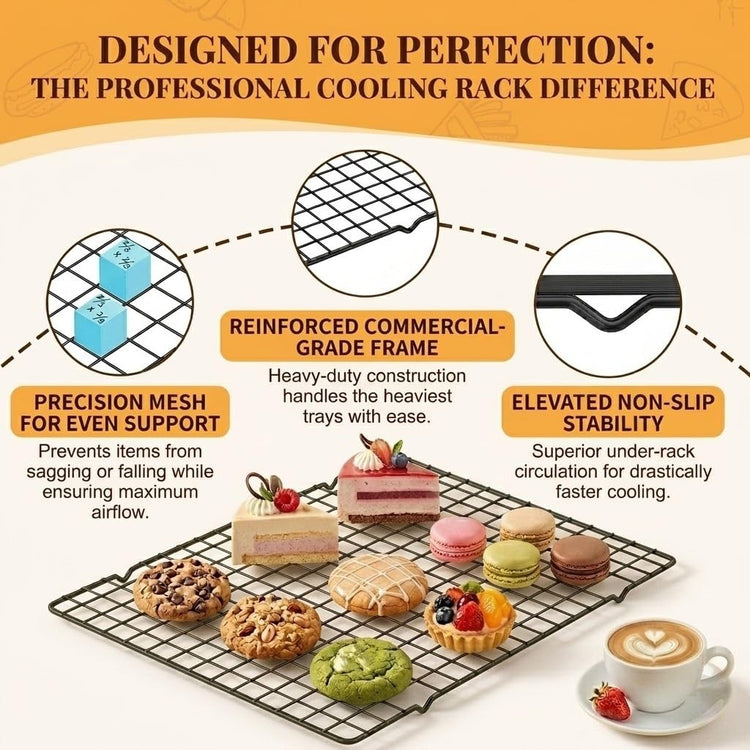 5PCS Cooling Racks for Cooking and Baking 10" x 16" Wire Rack Baking Rack (5 Count)