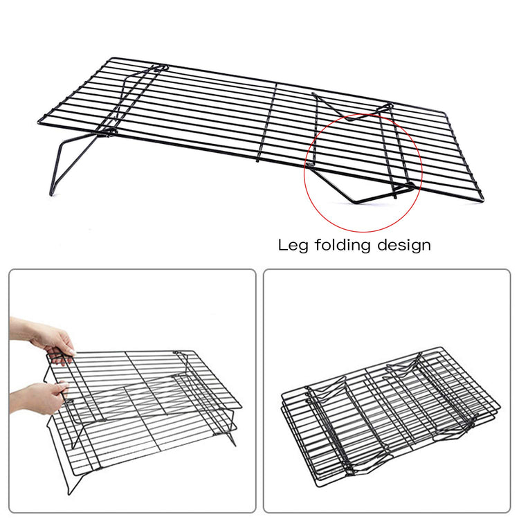 Cooling Rack 3 Tier Stackable Baking Rack Stainless Steel Wire Cooking Rack for Cooking Roasting Cooling